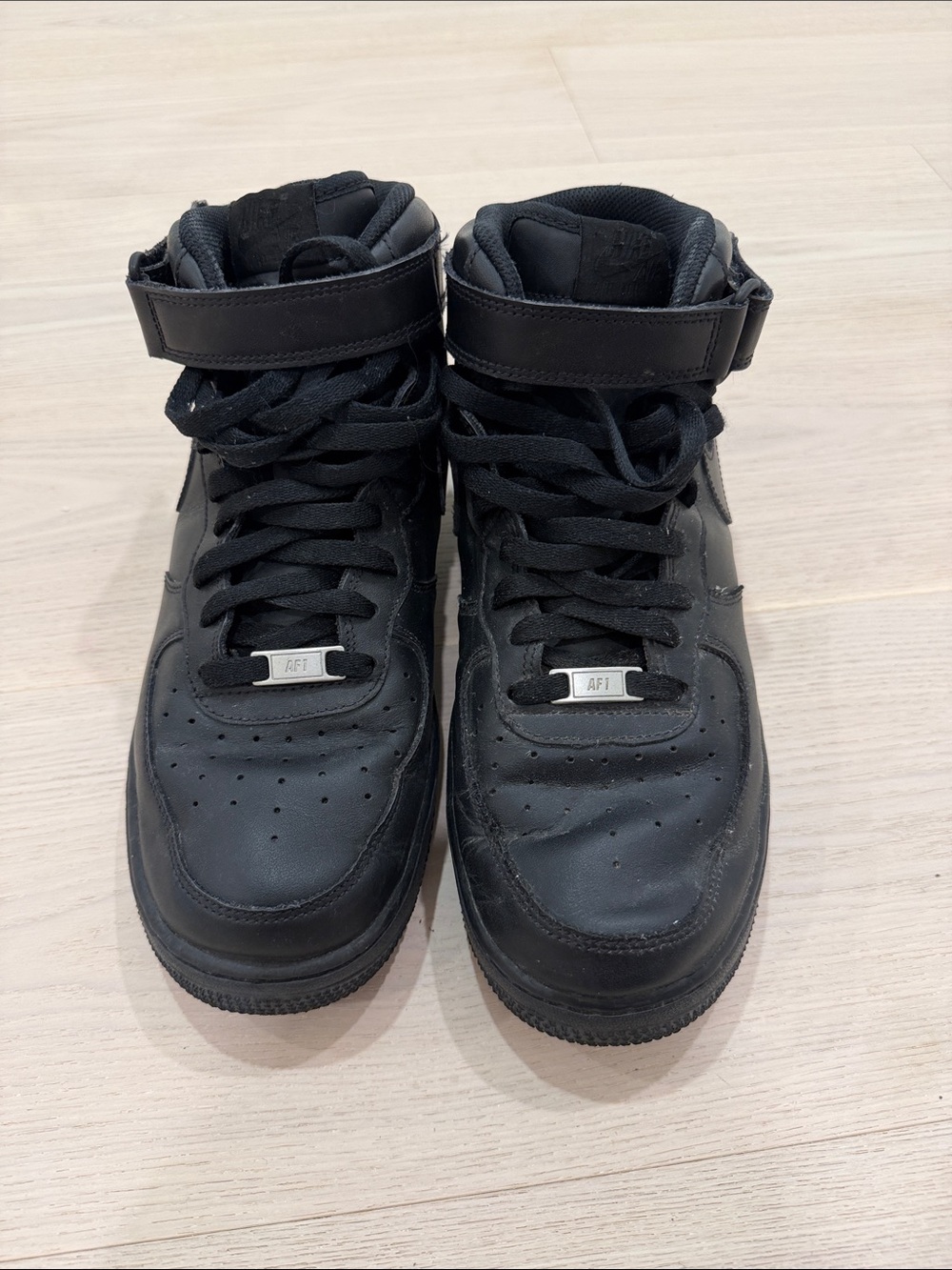 Nike Black High-Top Sneakers with Ankle Strap - Men